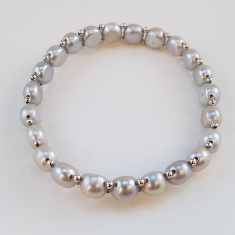 🌪Pearl Bracelet - Gray/Silver🌪